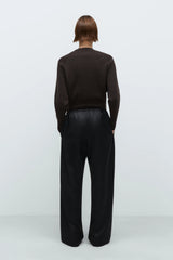 Satin Relaxed Pant Black