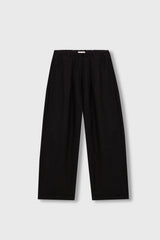 Linen Maxi Pants Black