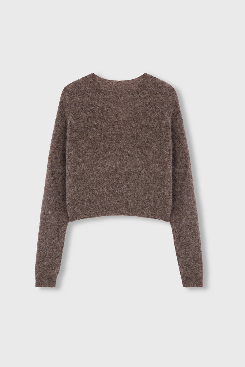 Suri Long-Sleeve Sweater Taupe