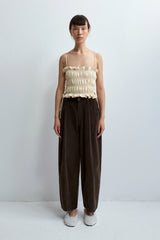 Corduroy Baggy Pants Brown