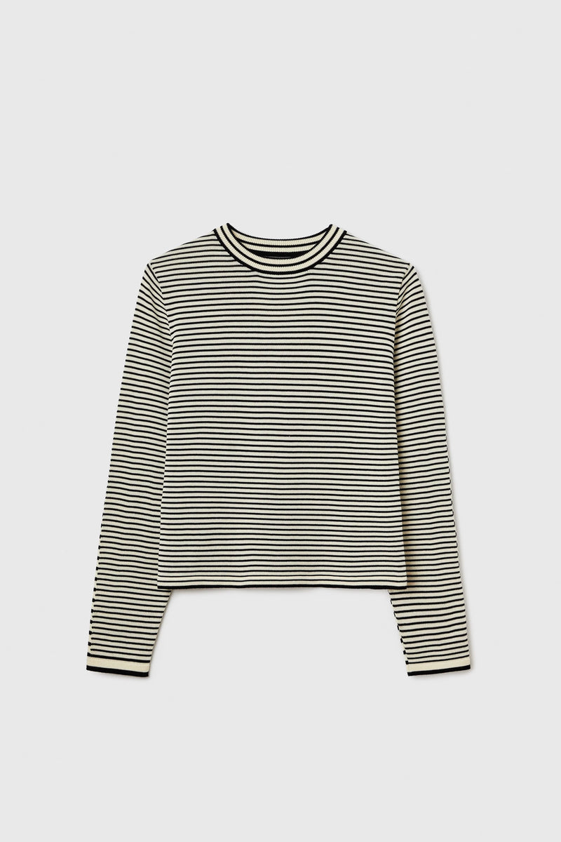 Cotton Striped Long Sleeve T-shirt