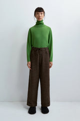 Linen Relaxed Checkered Pants