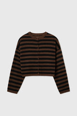 Merino Wool Striped Cardigan