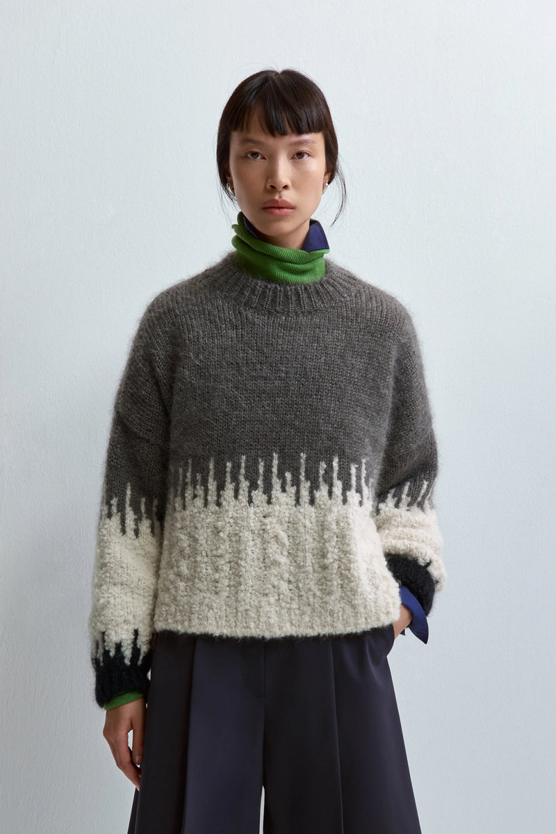 Silk & Mohair Texture Sweater