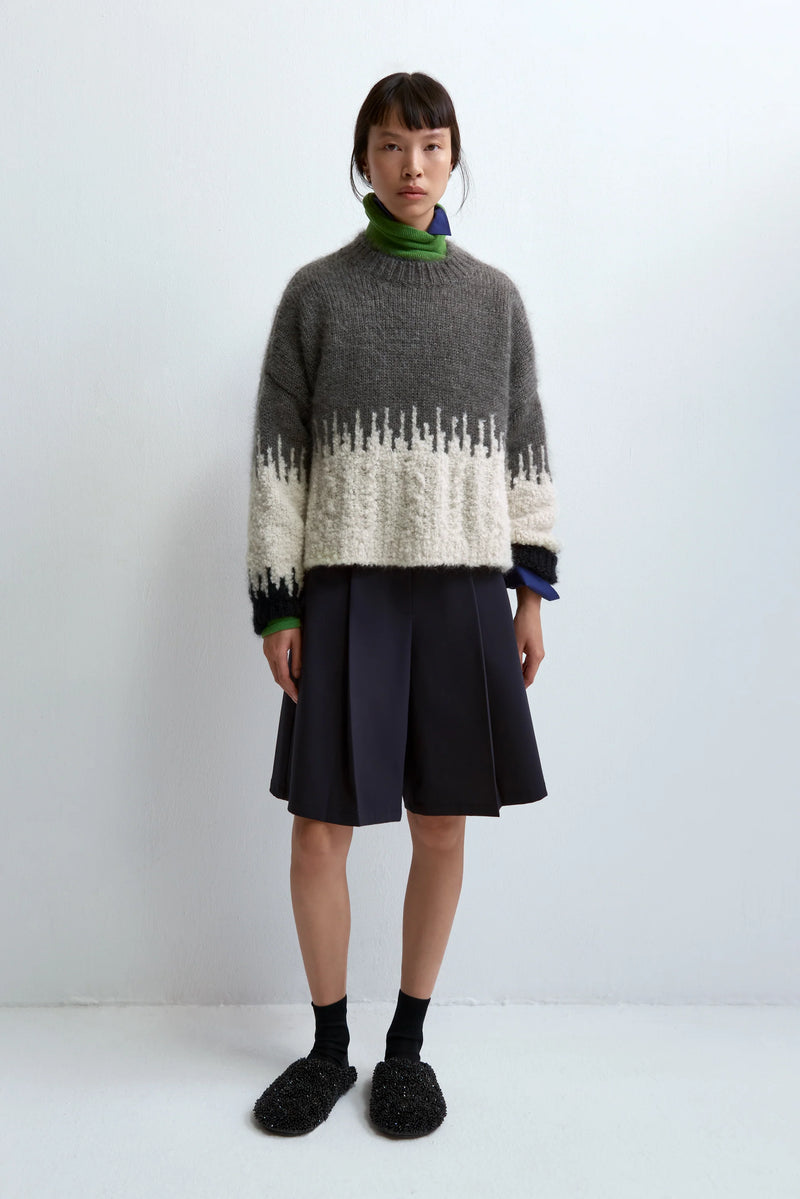 Silk & Mohair Texture Sweater