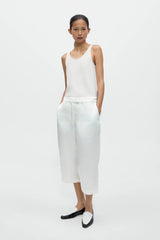 Low Rise Satin Capri Pants