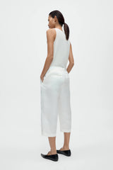 Low Rise Satin Capri Pants