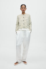 Merino Wool Flecked Cardigan
