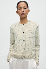 Merino Wool Flecked Cardigan