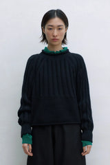 Ribbed Cotton Sweater Black