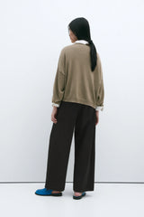 Cordera Cotton & Cashmere Cardigan Taupe