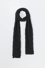 Merino Wool Gathered Wrap Anthracite