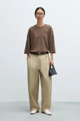 Merino Wool Oversized Tee Deep Taupe