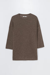 Merino Wool Oversized Tee Deep Taupe