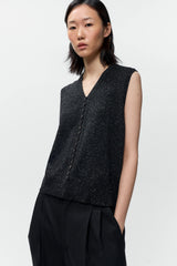 Silk & Wool Flecked Waistcoat