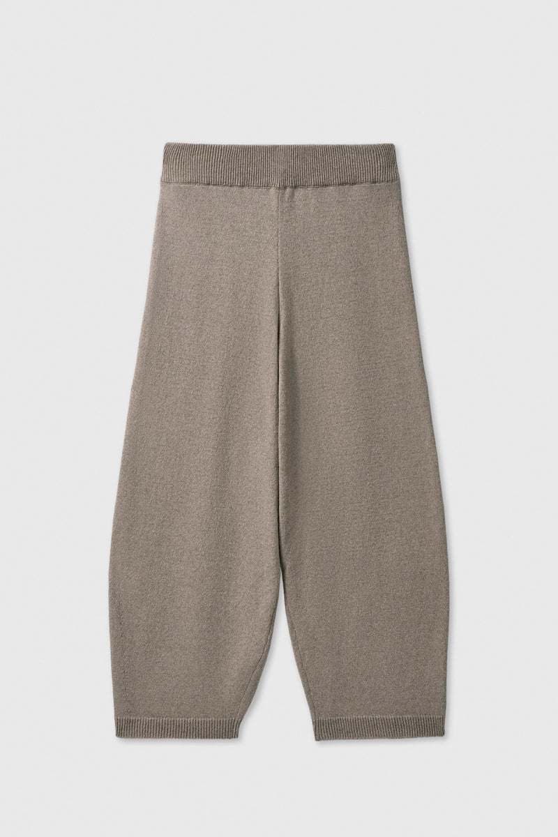 Cotton Knitted Pants Taupe