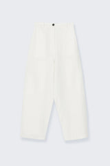 Cotton & Linen Curved Pant White