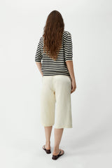 Organic Cotton Striped V-Neck Polo