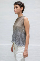 Crinkled Tank Top - Taupe