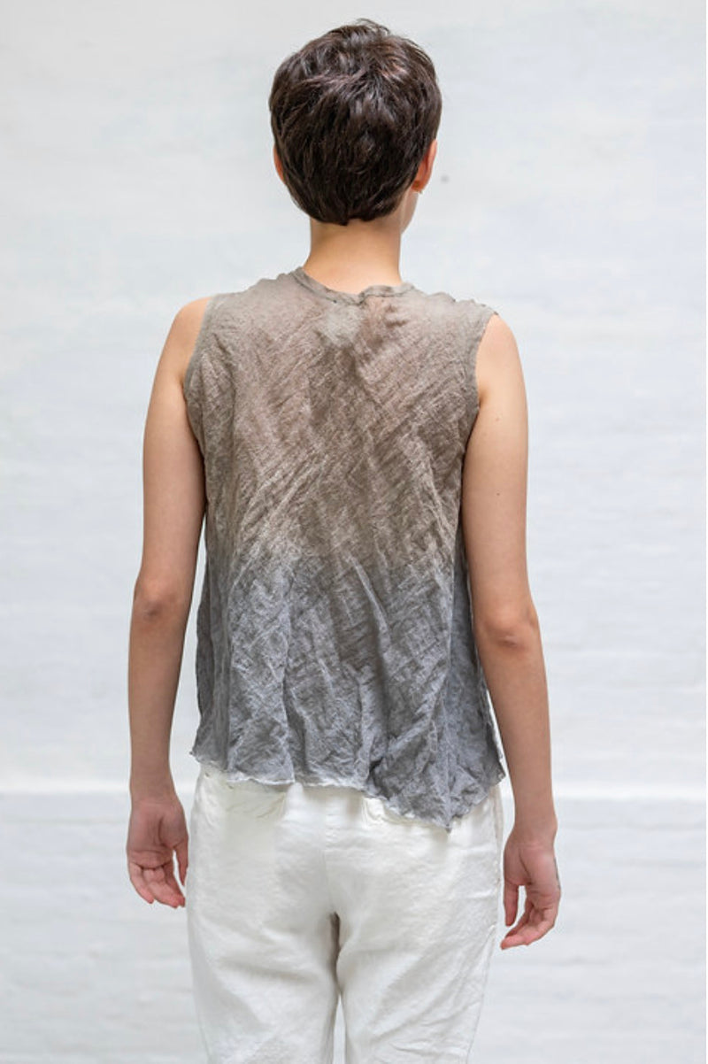 Crinkled Tank Top - Taupe