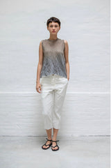 Crinkled Tank Top - Taupe