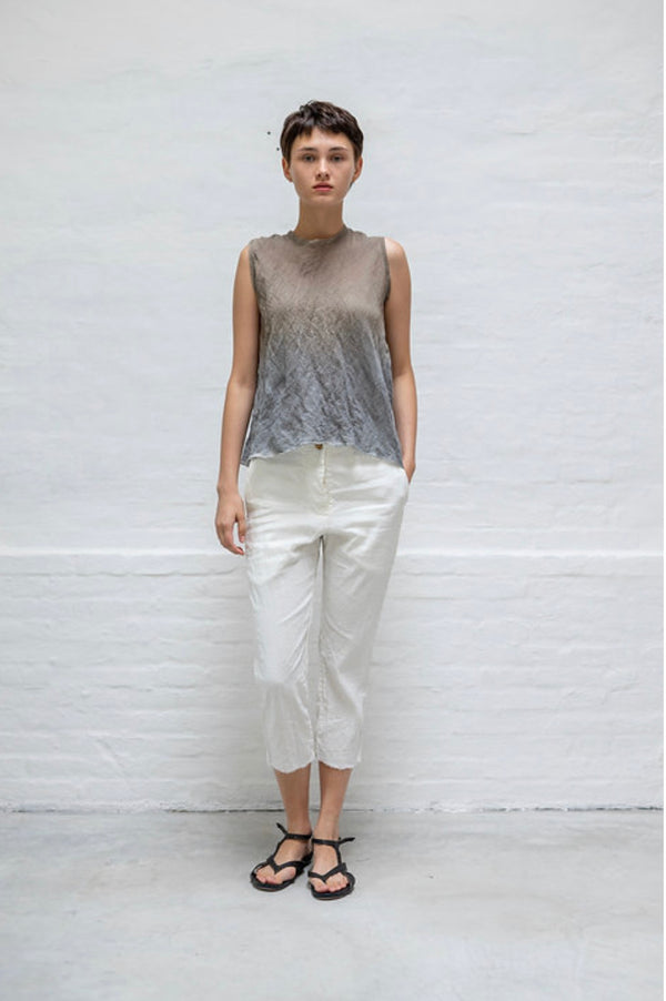 Crinkled Tank Top - Taupe