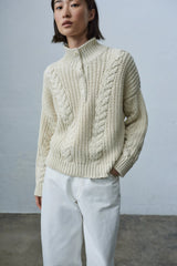 Cable Knit Sweater Natural