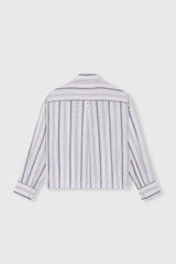Striped Checkered Shirt Indigo